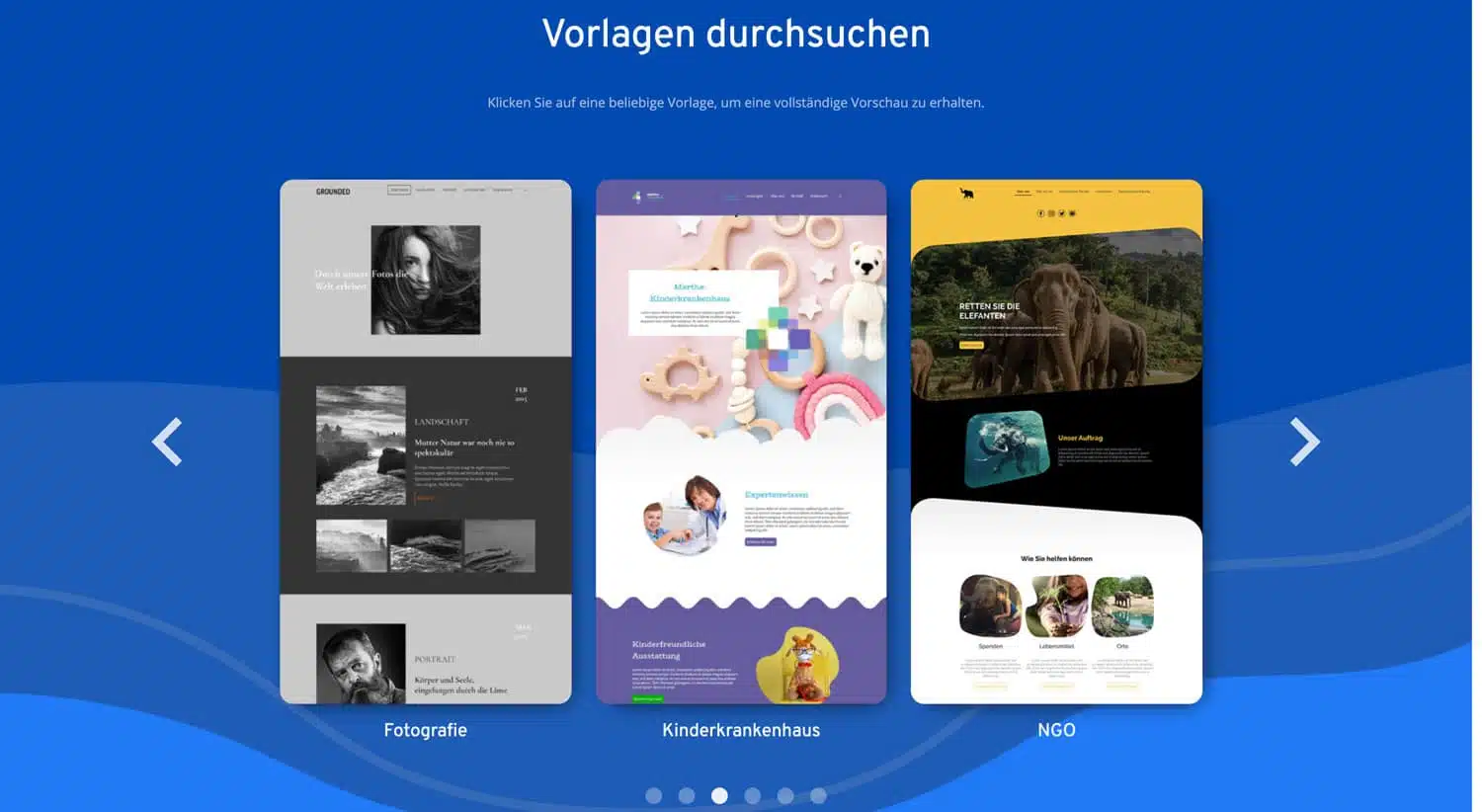 IONOS stellt dir einige Templates zur Verfügung, die du im Anschluss einfach übernehmen kannst