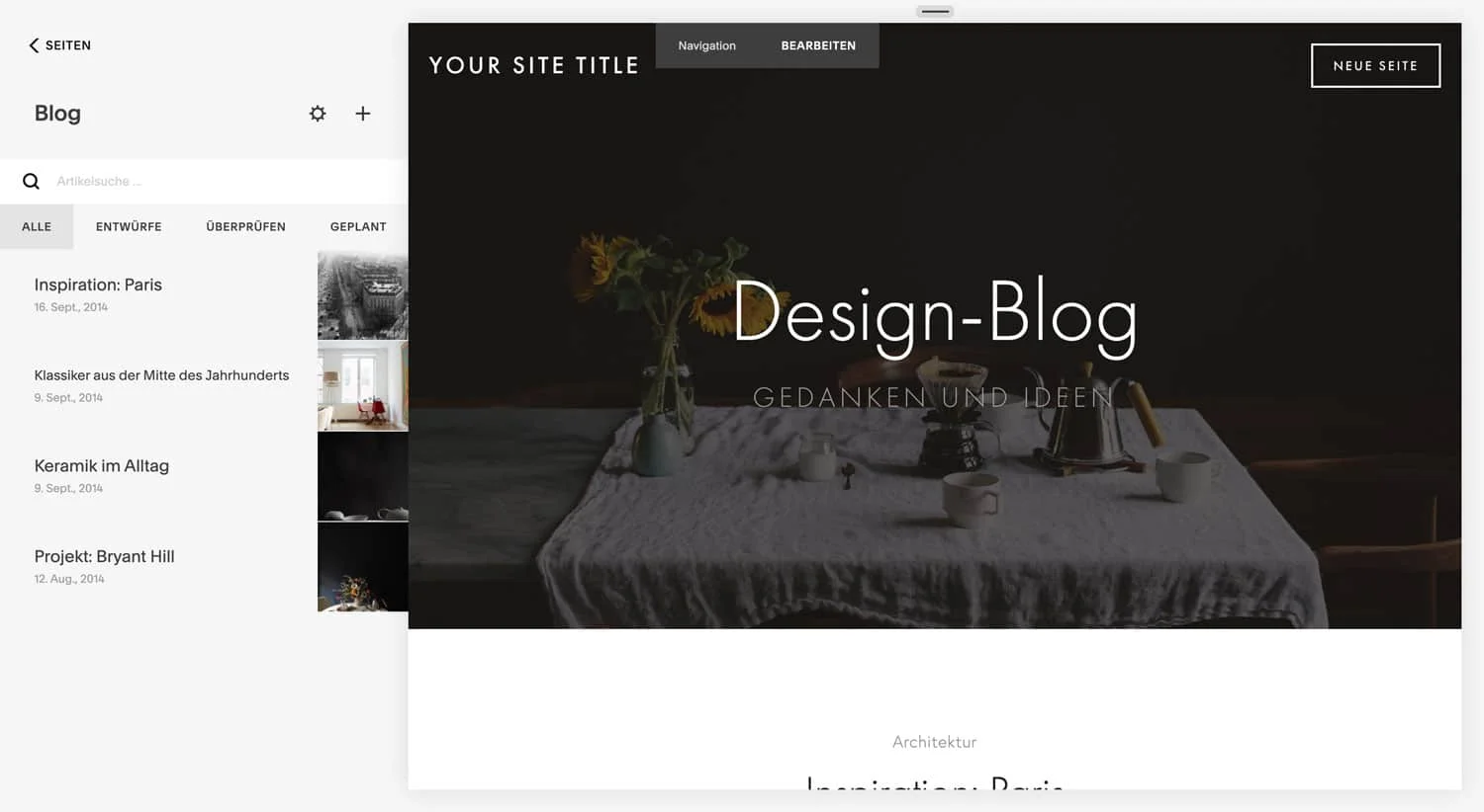 Squarespace bietet ein der besten Blogging-Funktionen unter allen Baukästen