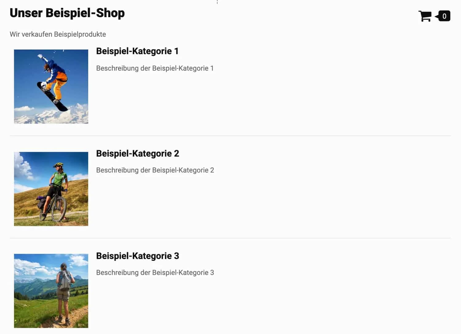 Du kannst mit dem Strato Homepage-Baukasten einen Online-Shop über ein Widget hinzufügen