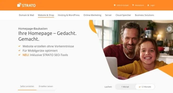 Strato Homepage-Baukasten Testergebnis im Überblick