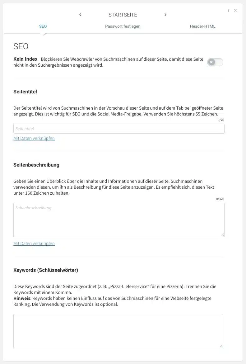 Der webgo Homepage-Baukasten ist mit tollen SEO Features ausgestattet