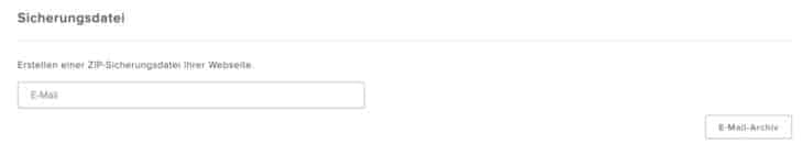 Backups kannst du dir bei Weebly als ZIP-Datei via E-Mail zusenden