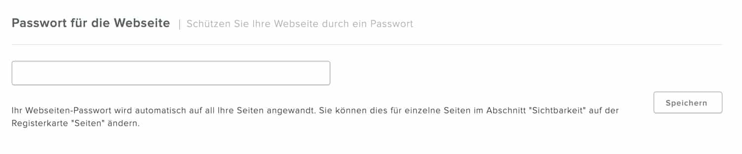 Bei Weebly kannst du einzelne Seiten oder deine gesamte Website mit einem Passwort schützen