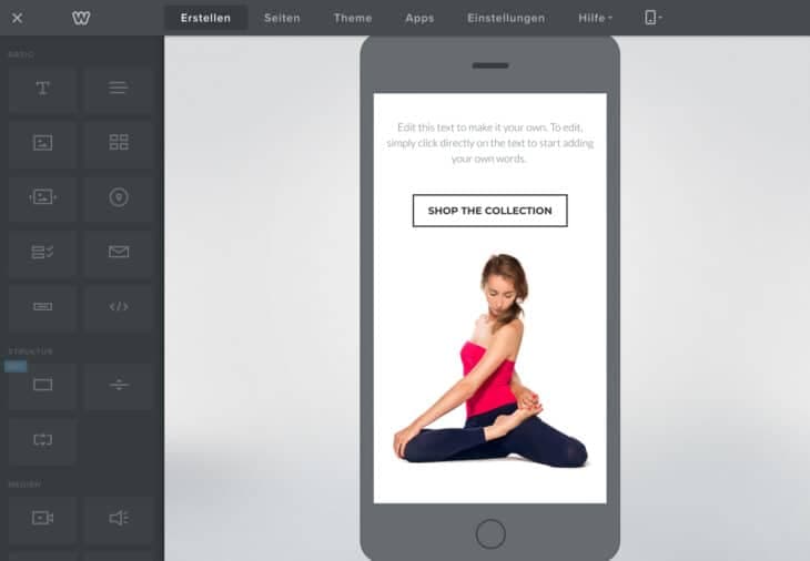 Alle Templates von Weebly sind perfekt an mobile Geräte angepasst