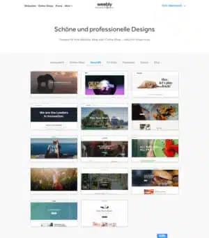 Weebly bietet eine Fülle an hochwertigen Templates