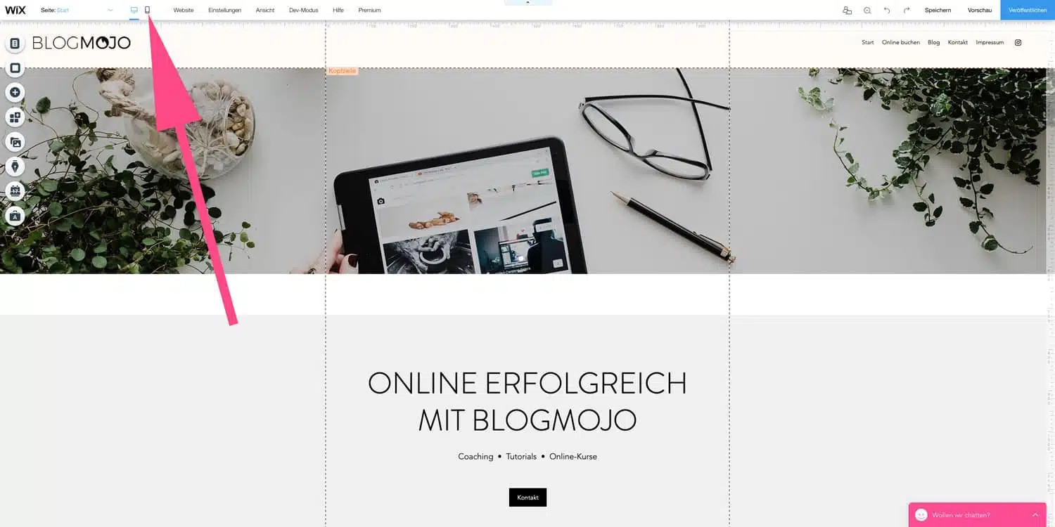 Alle Websites lassen sich mit Wix an mobile Geräte anpassen