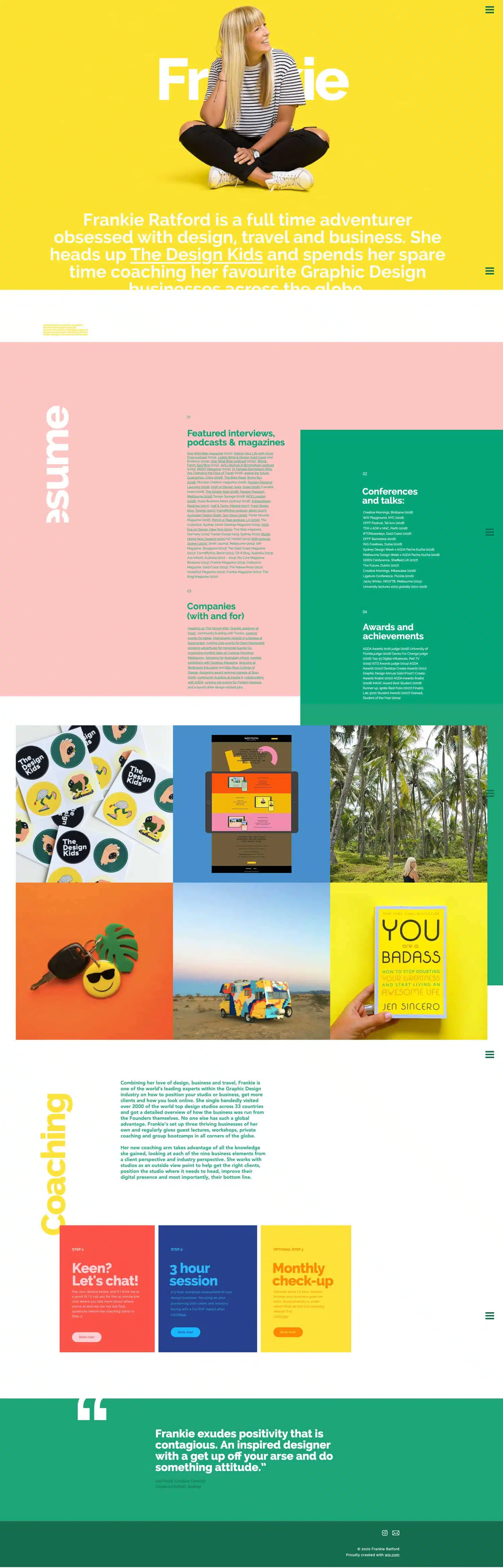 Wix Beispiel Frankie Ratford