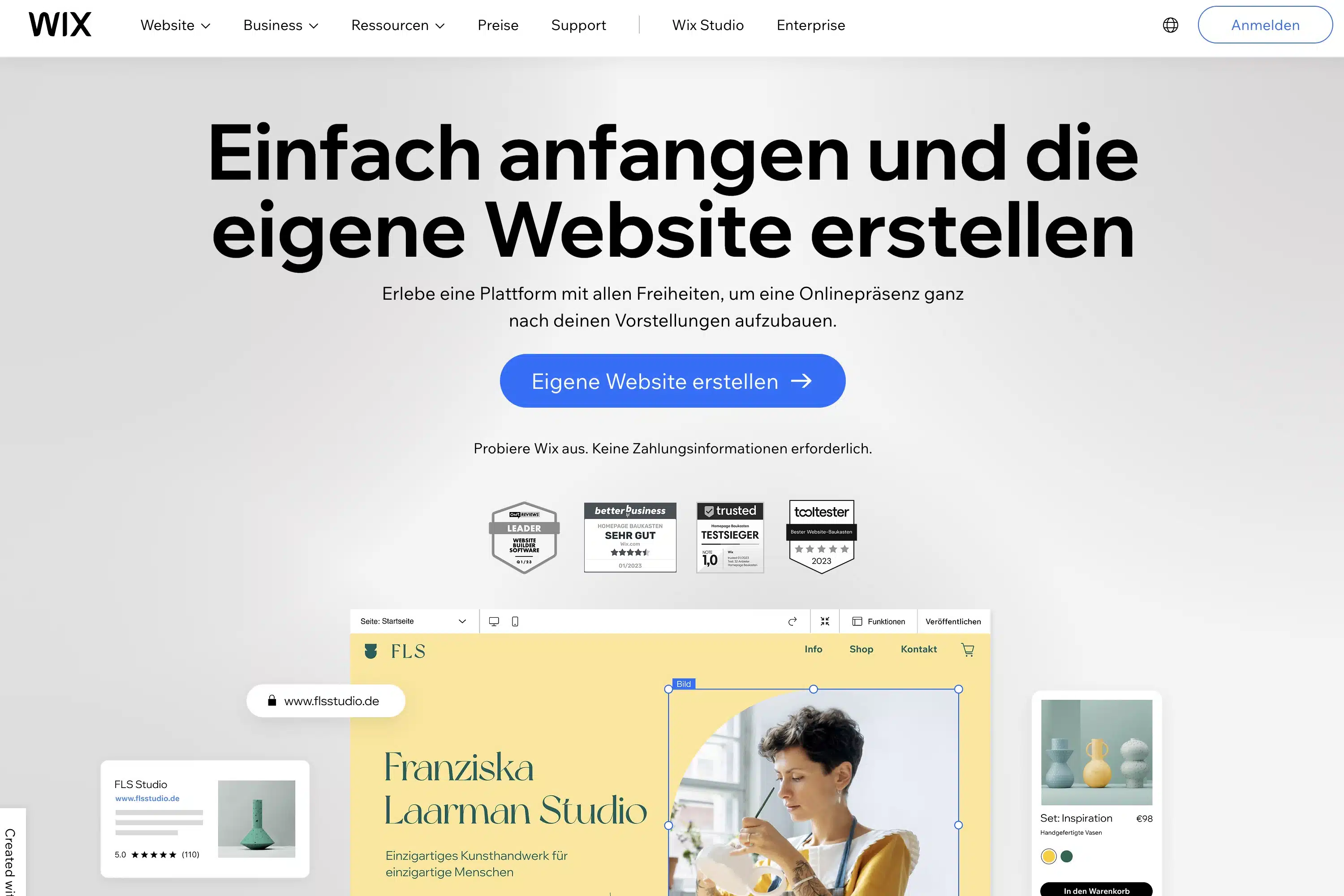 Wix Editor Screenshot