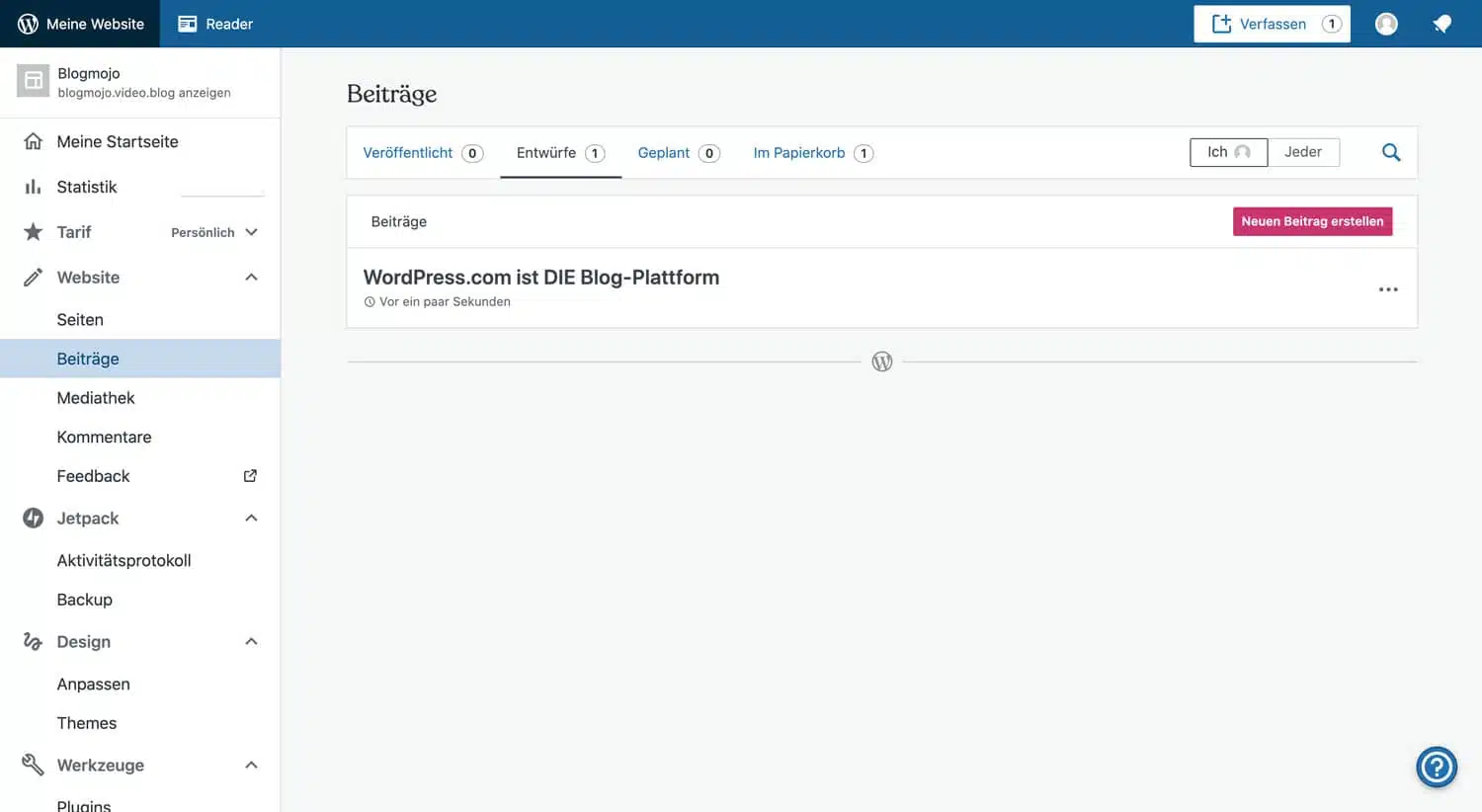 WordPress.com ist eine der besten Plattformen, wenn es um das Bloggen geht
