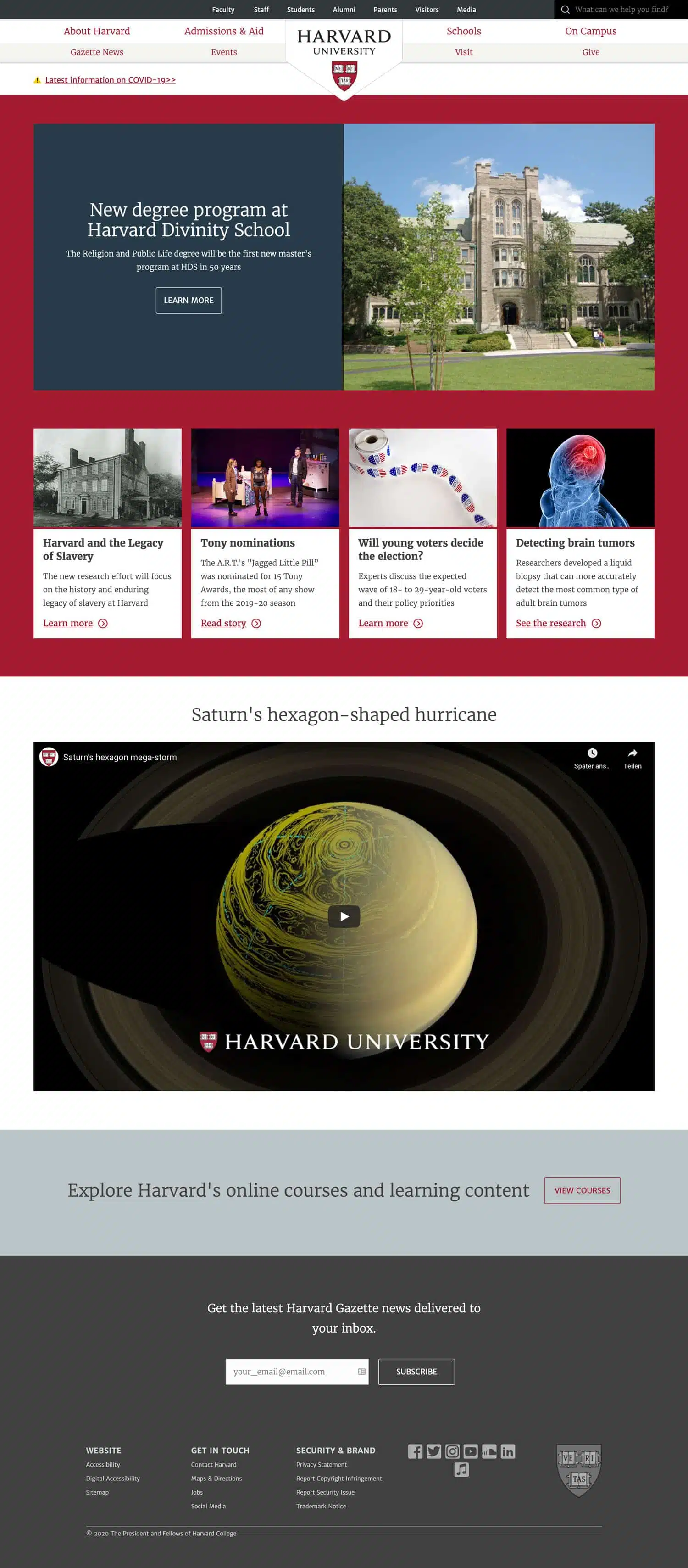 Die Harvard University vertraut auf WordPress