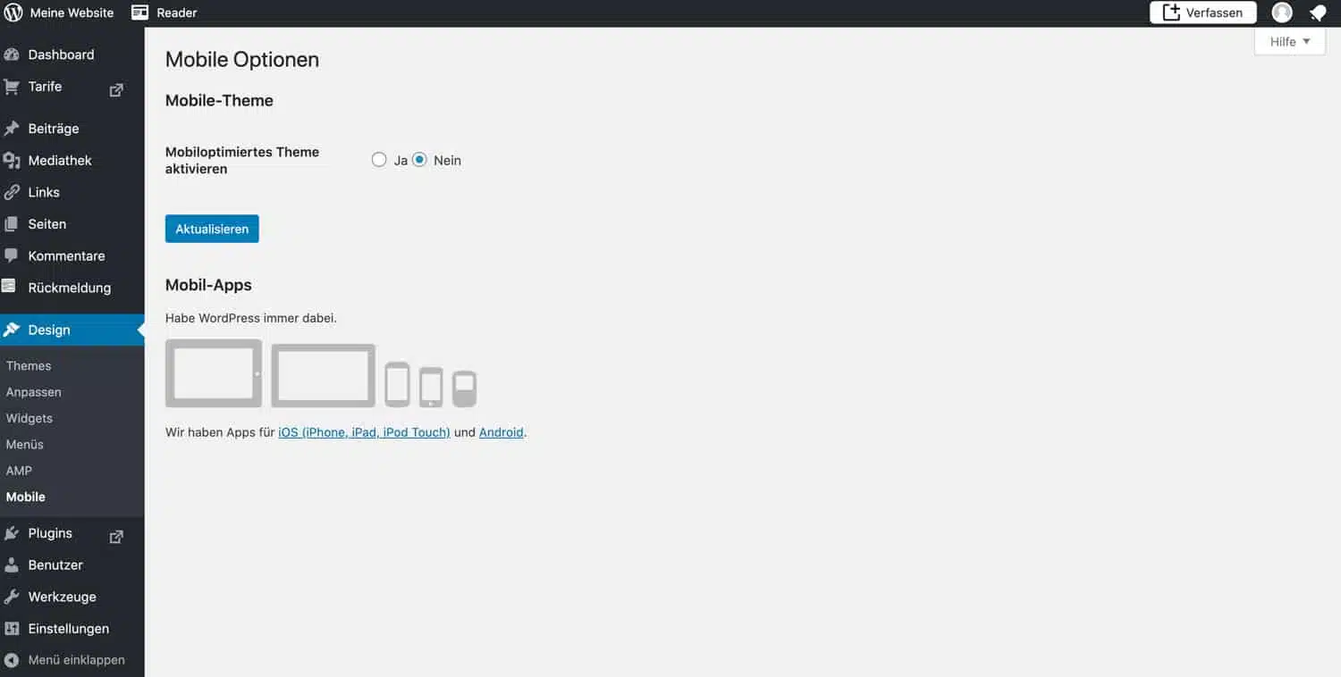 WordPress.com Themes lassen sich perfekt an mobile Geräte anpassen