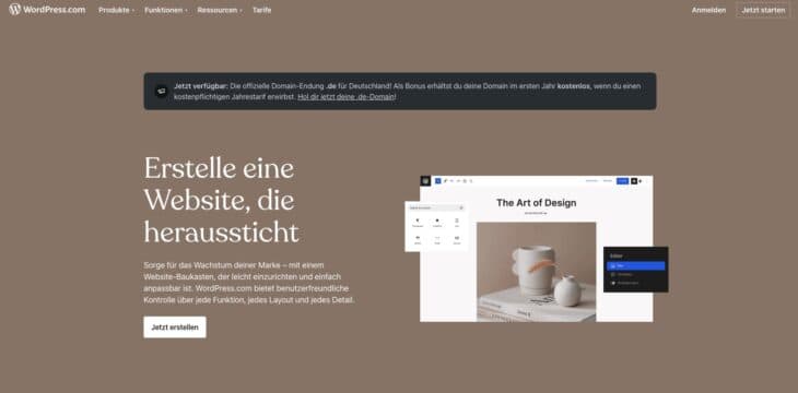 WordPress.com Website-Baukasten
