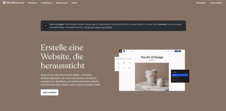 WordPress.com Website-Baukasten