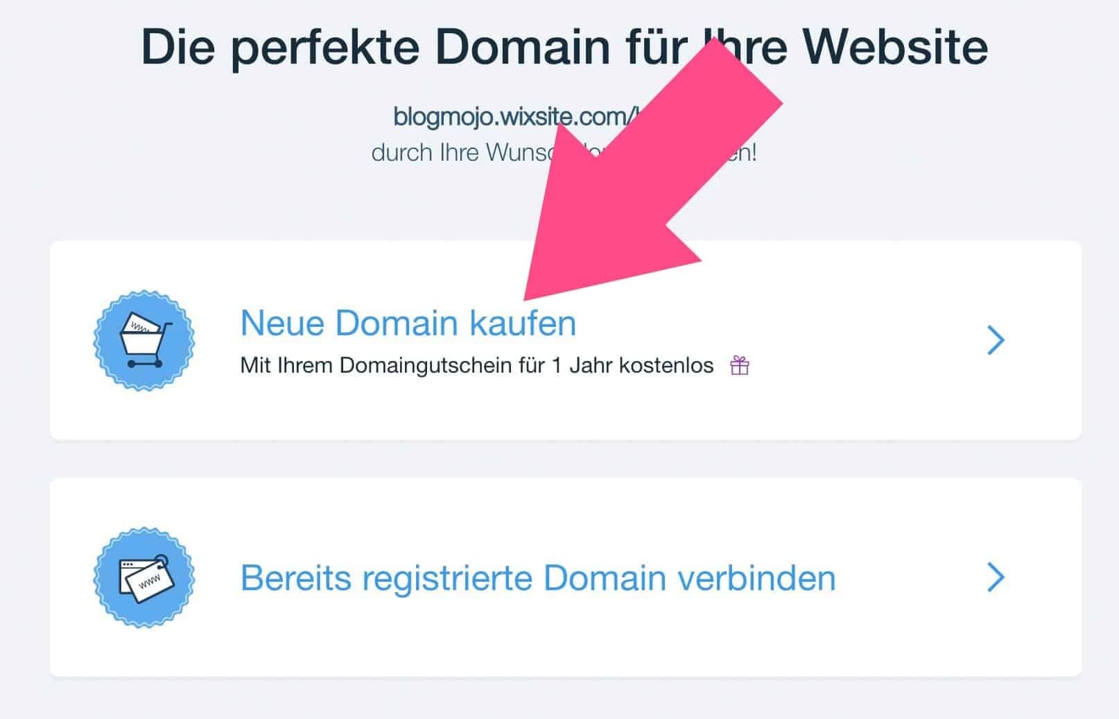 Neue Domain kaufen