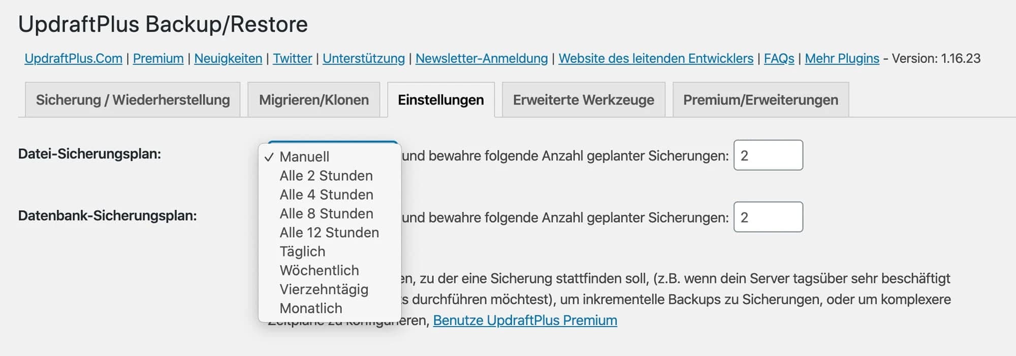 Mithilfe von UpdraftPlus kannst du automatische Sicherungen erstellen
