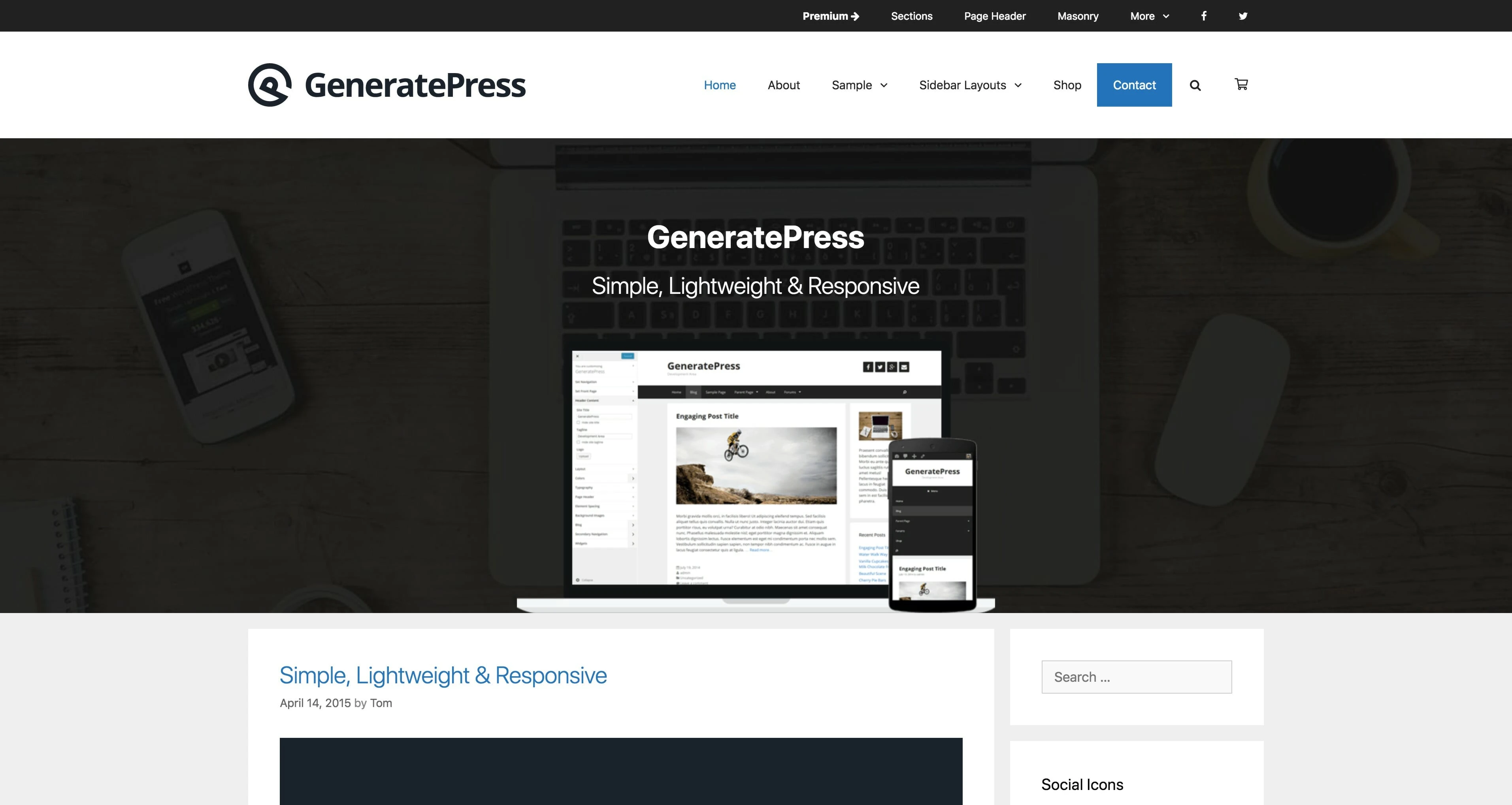 GeneratePress WordPress Theme-Framework