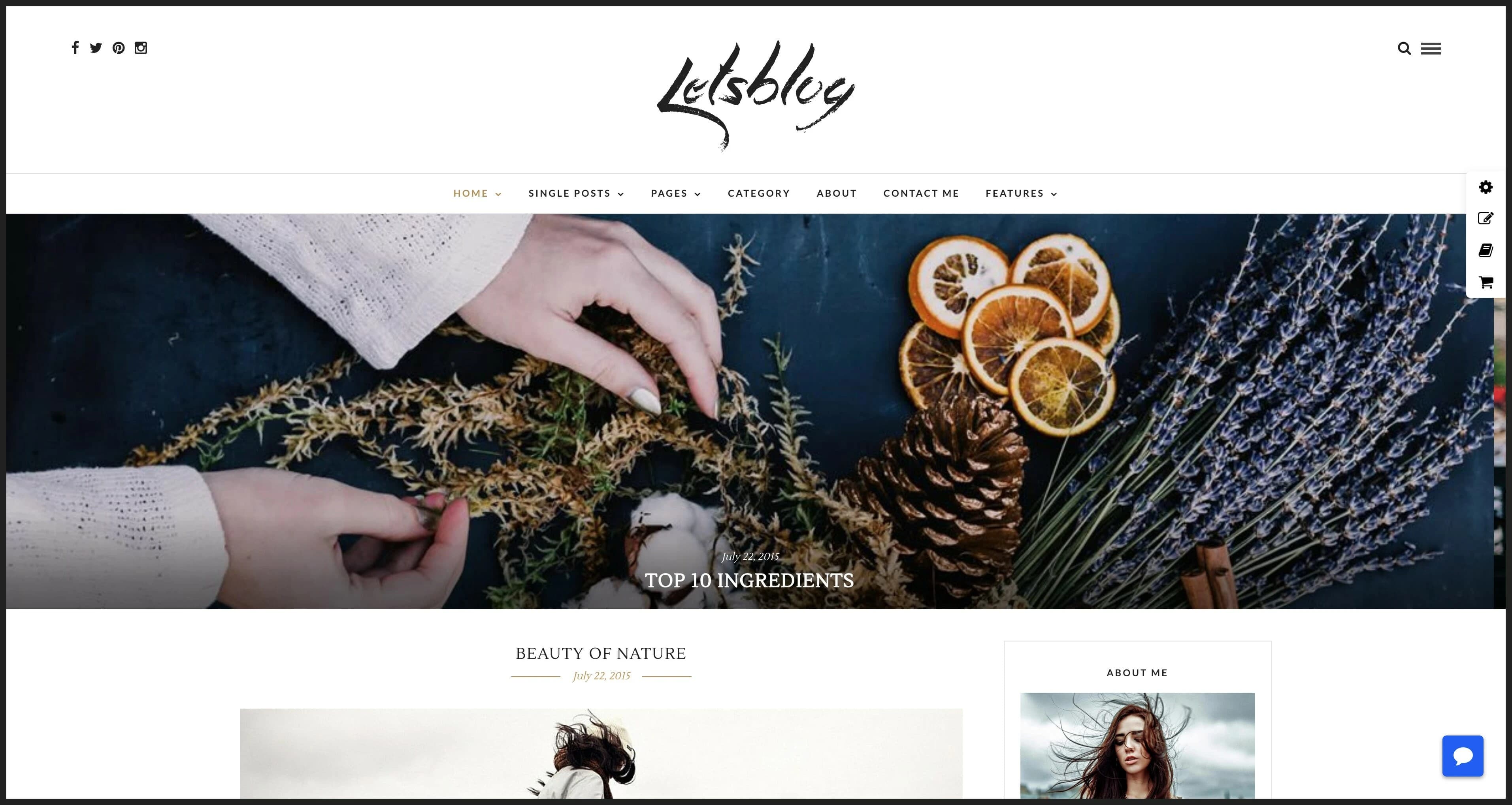 Lets Blog WordPress Blog-Theme