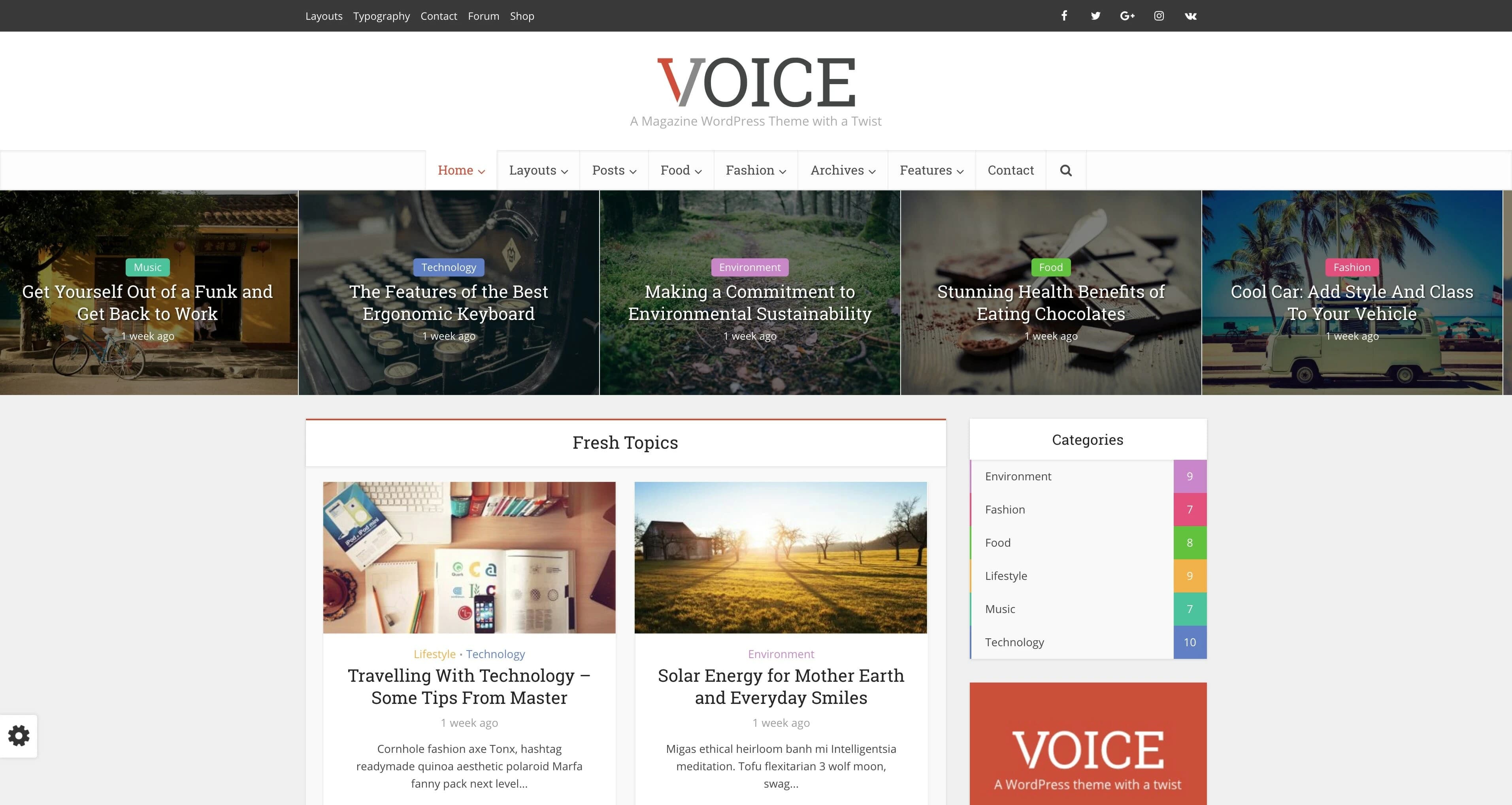 Voice WordPress Magazine-Theme