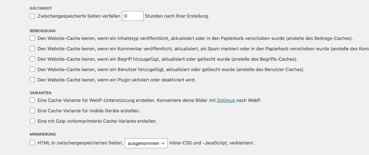 Cache Enabler Cache leeren