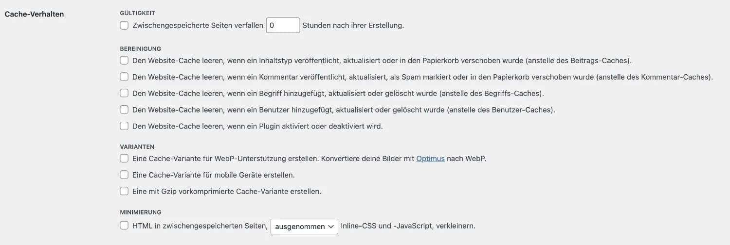 Cache Enabler Cache leeren
