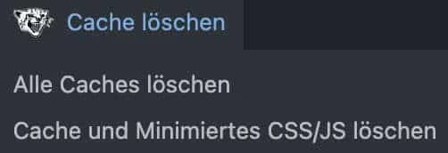 WP Fastest Cache leeren
