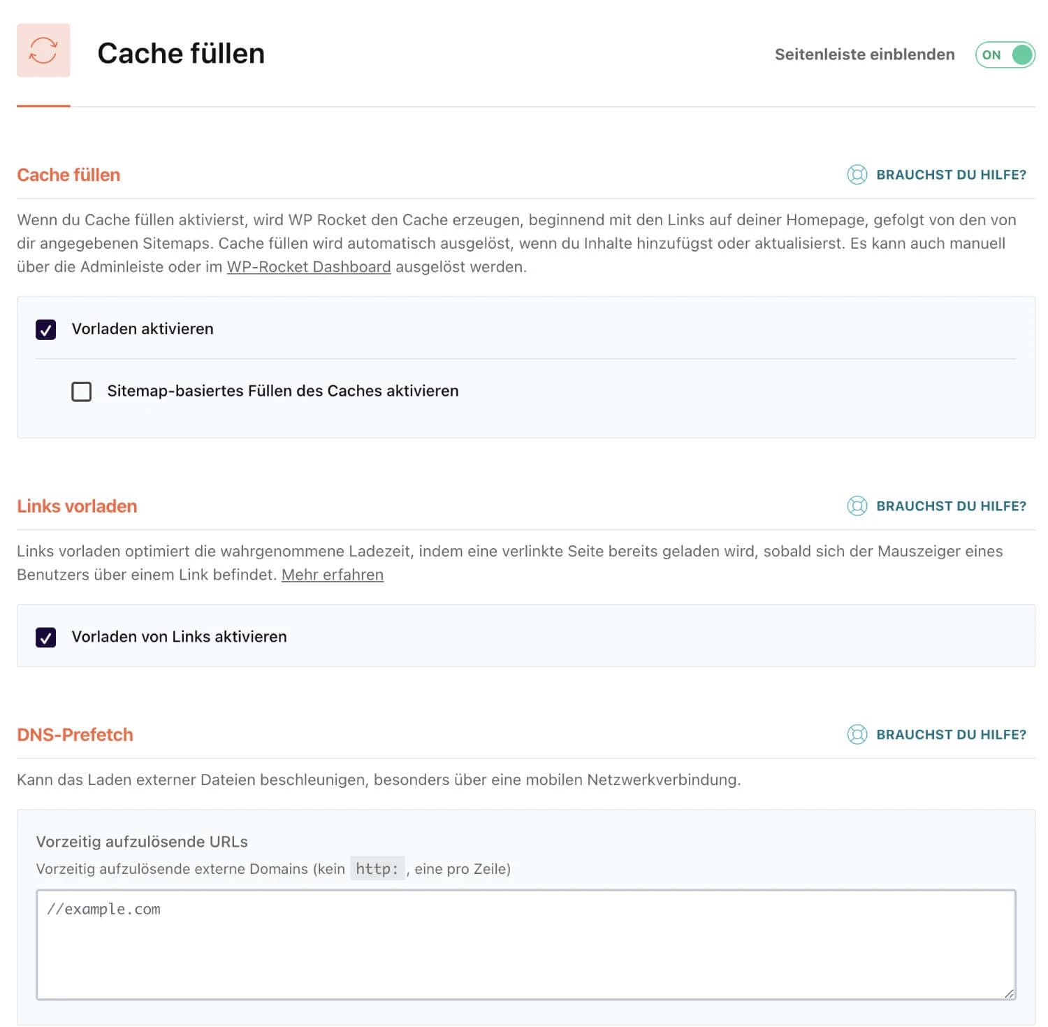 WP Rocket Pre-Loading