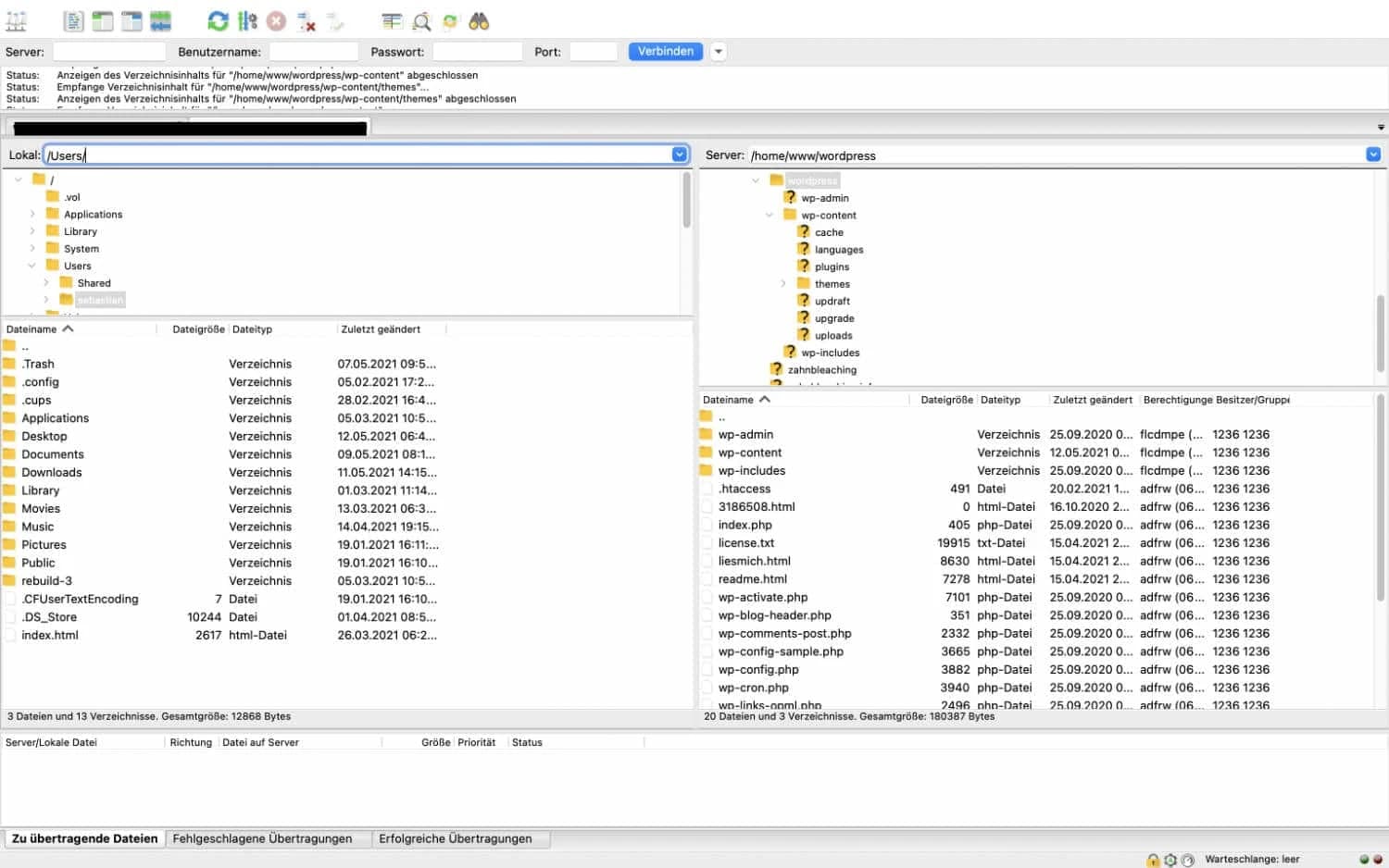 Mit FileZilla kannst du dich im Handumdrehen mit deinem Webspace verbinden.
