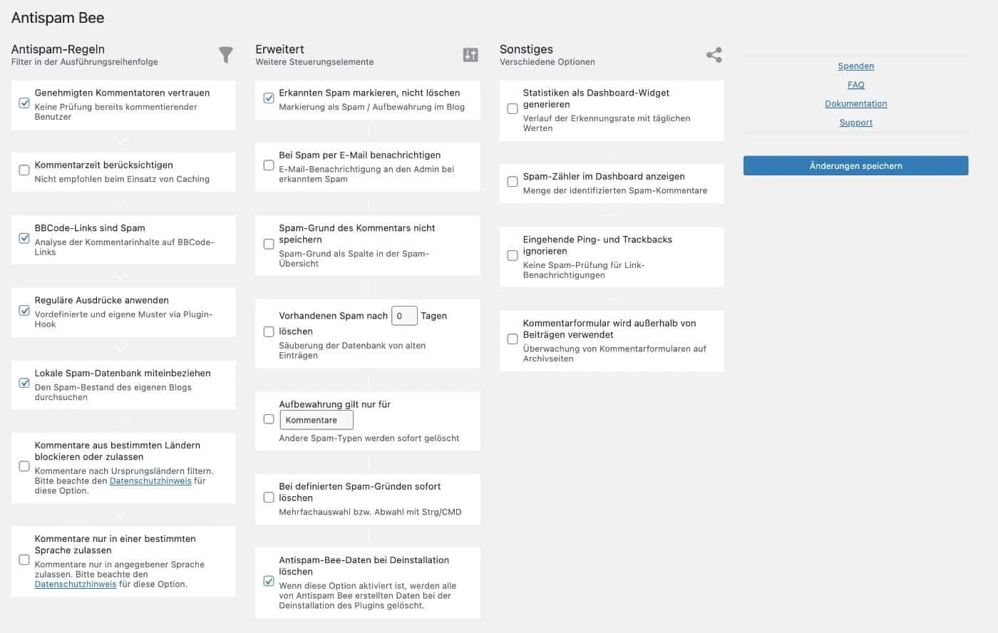 Das WordPress-Plugin Antispam Bee schützt dich sehr zuverlässig vor SPAM Kommentaren