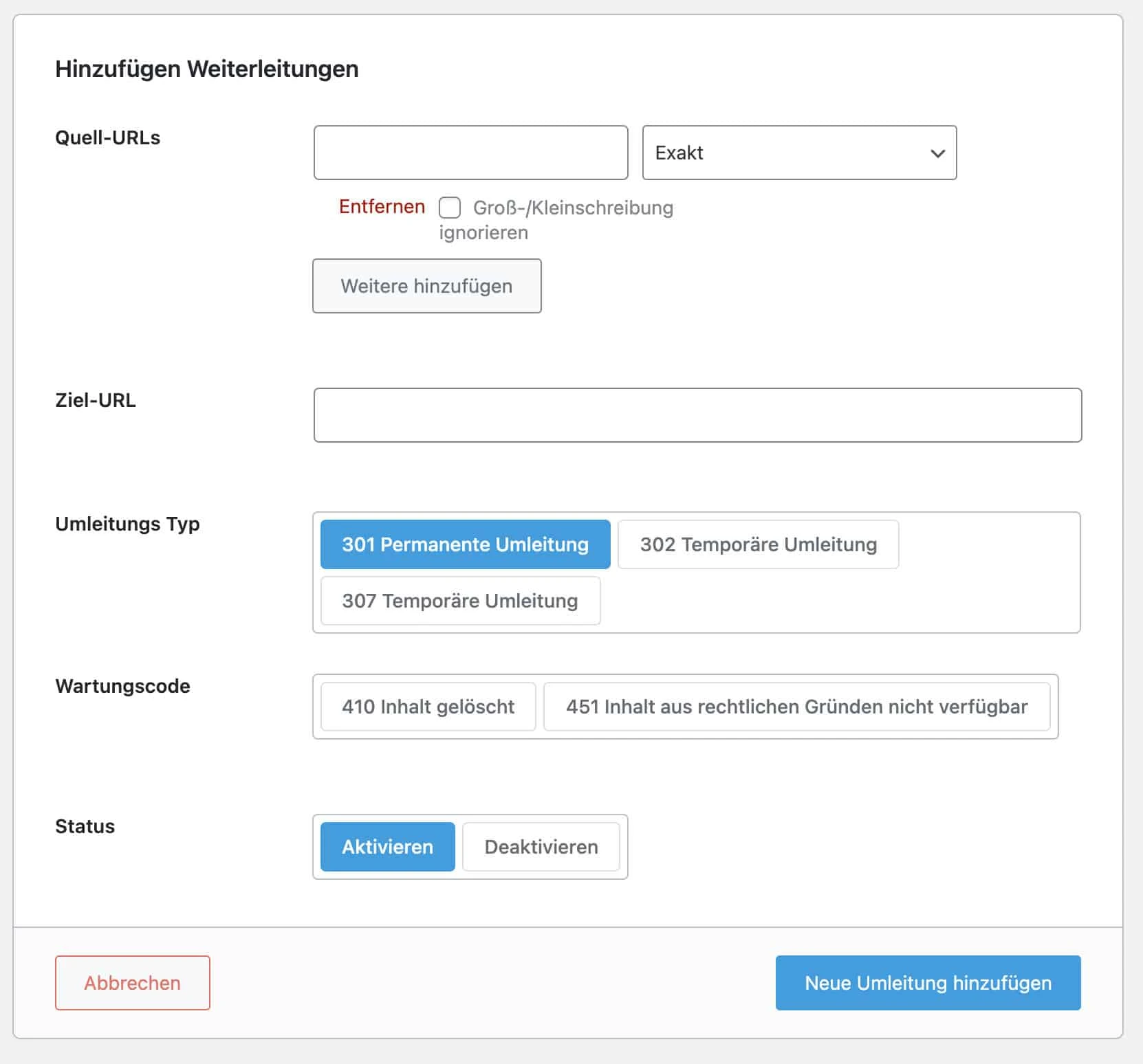 Mit Rank Math kannst du Weiterleitungen enrichten, ohne ein weiteres Plugin installieren zu müssen