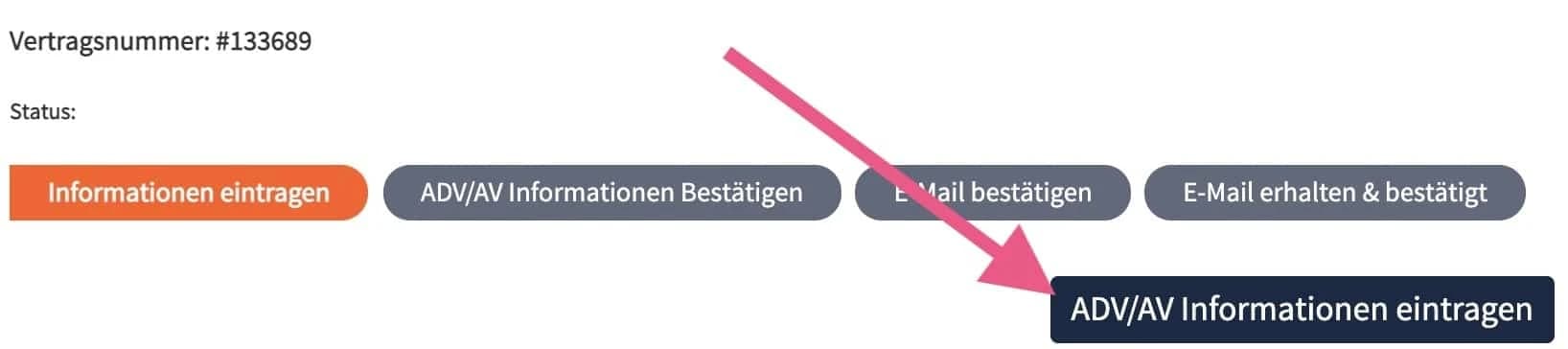 ADV/AV-Informationen eintragen
