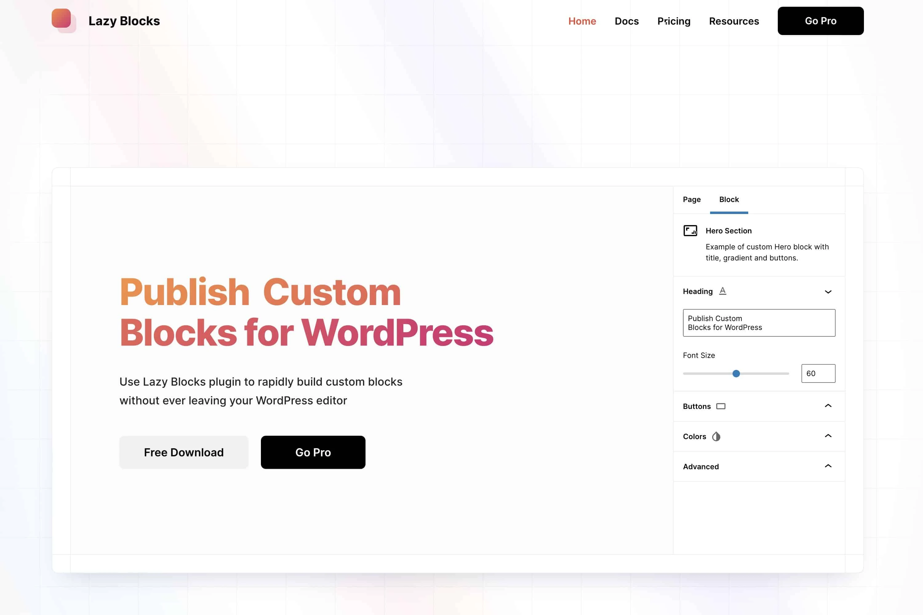 Custom Blocks Constructor