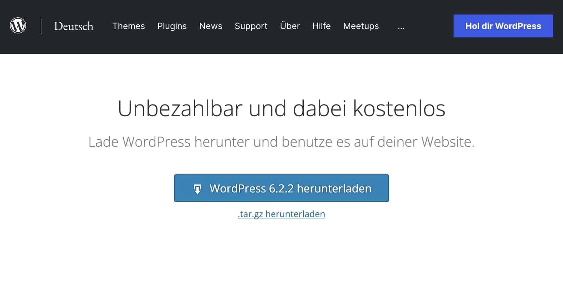 WordPress herunterladen