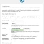 Benötigte Informationen zur WordPress-Installation