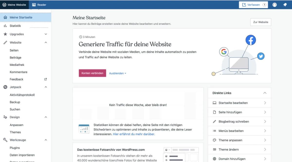Die ersten Schritte bei WordPress.com sind wirklich einfach