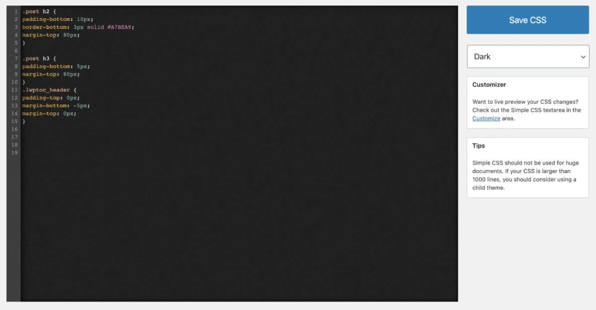 Bei WordPress.org kannst du mittels CSS-Code eigene Designanpassungen vornehmen