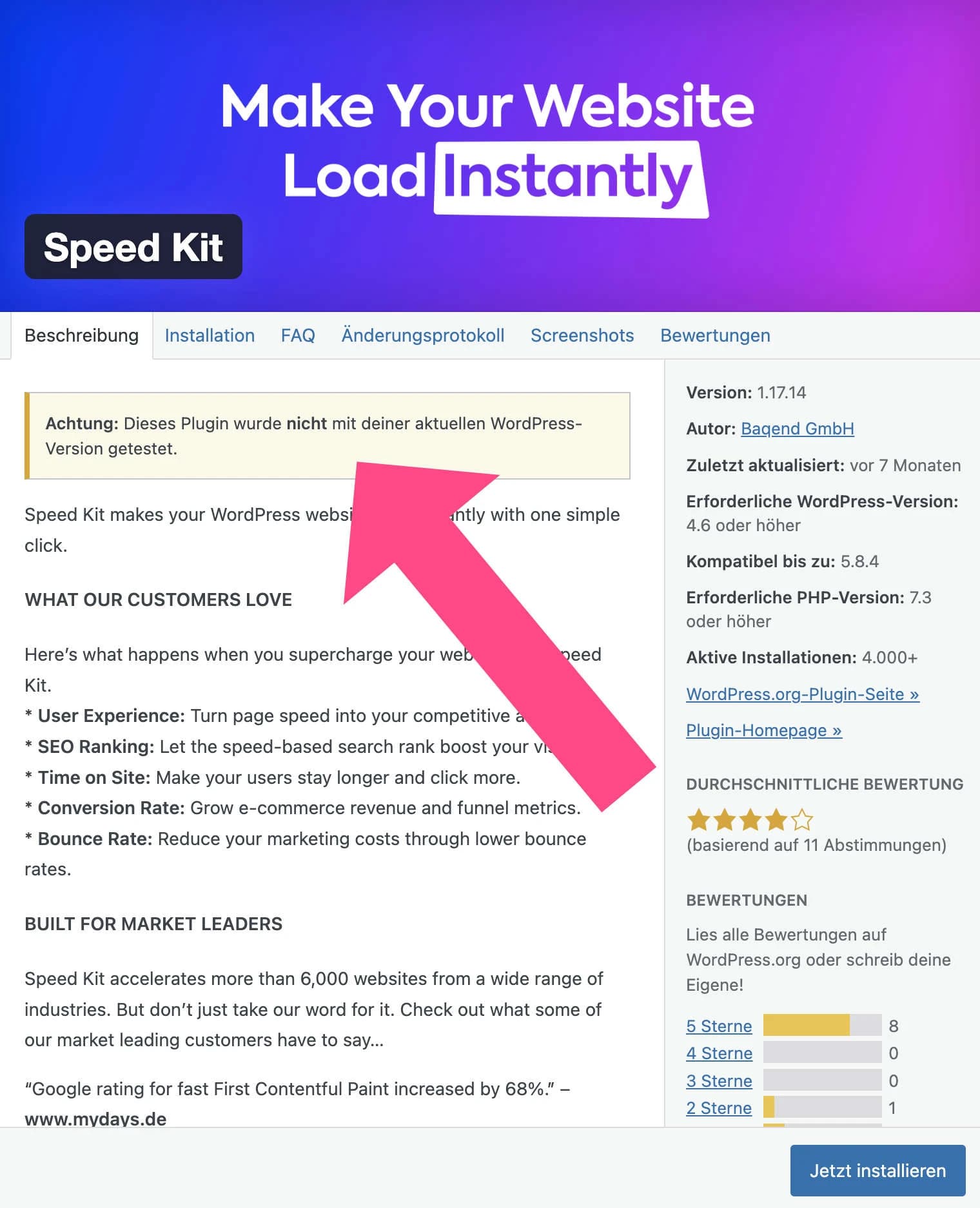 Alte Plugins vermeiden