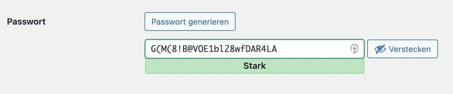 Sicheres WordPress-Passwort