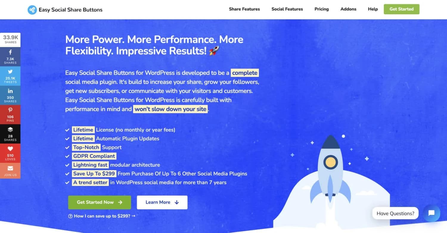 Easy Social Share Buttons Plugin für WordPress