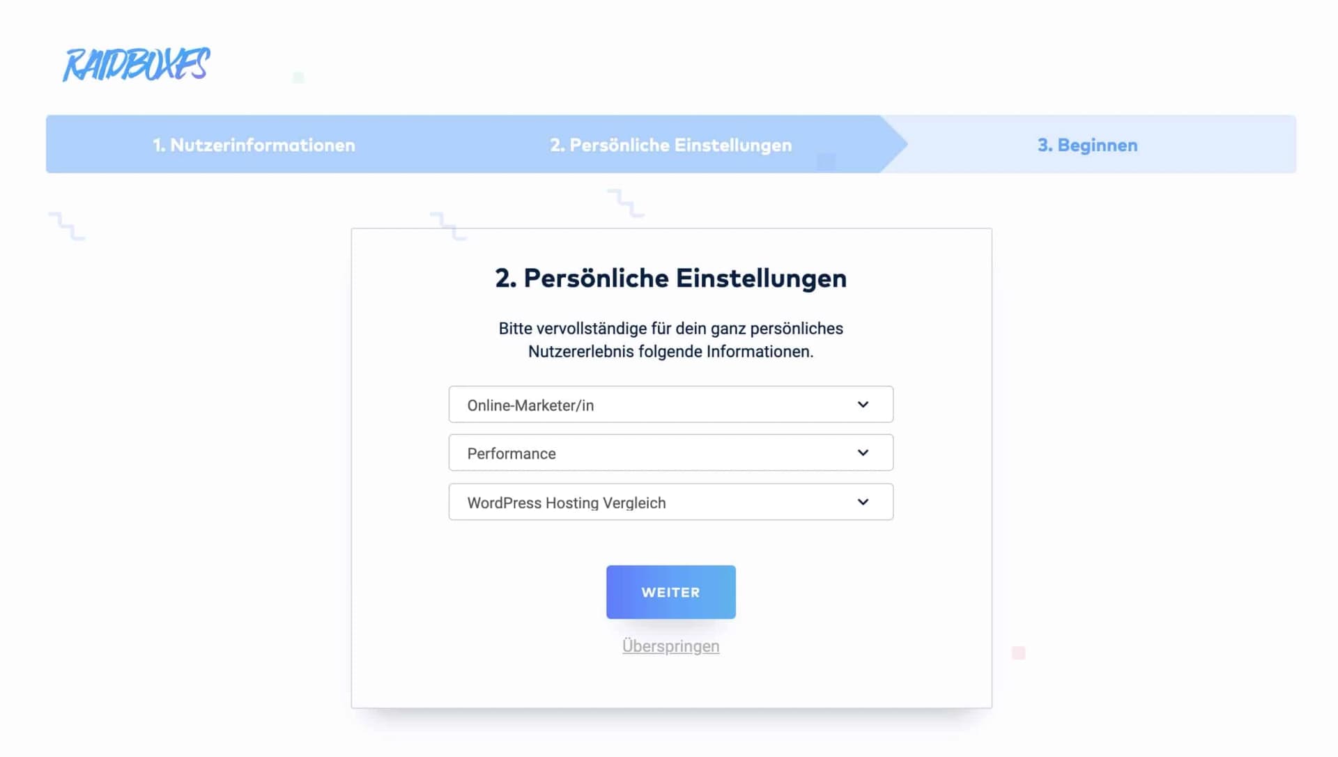 Persönliche Einstellungen