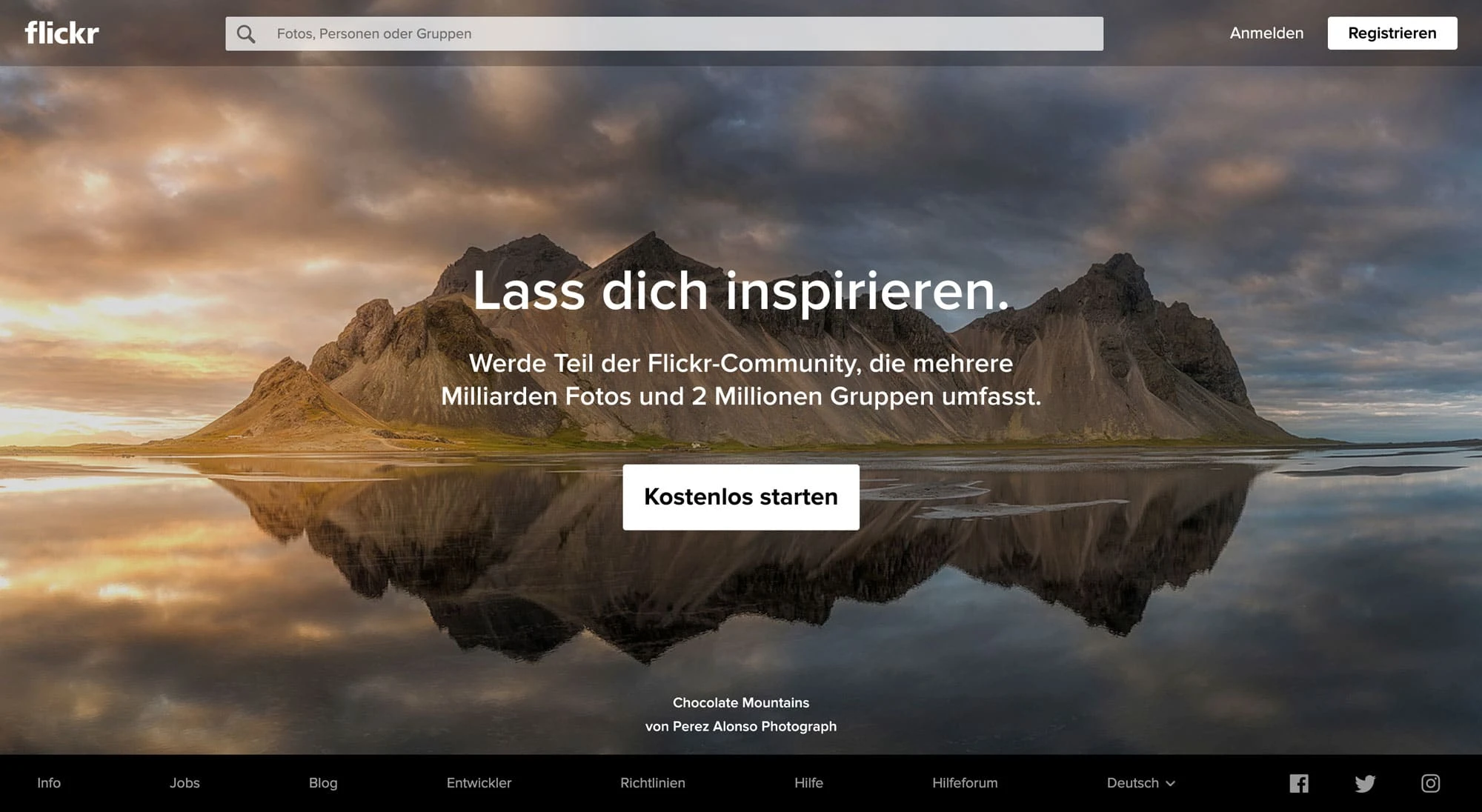 Flickr stellten Millionen von kostenlosen Bildern zur Verfügung