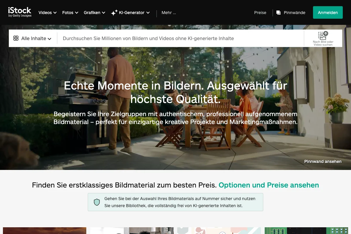 iStock bietet humane Preise und eine große Auswahl