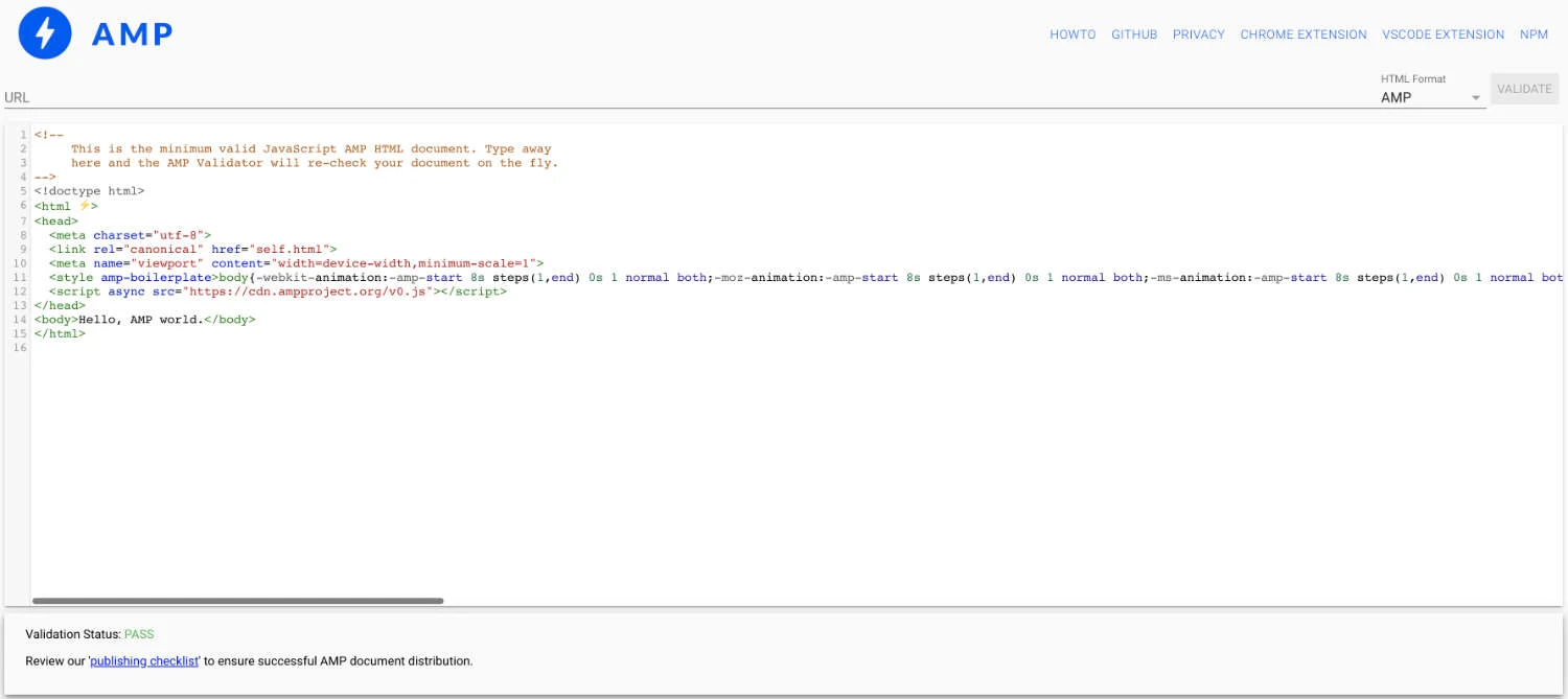 AMP Validator