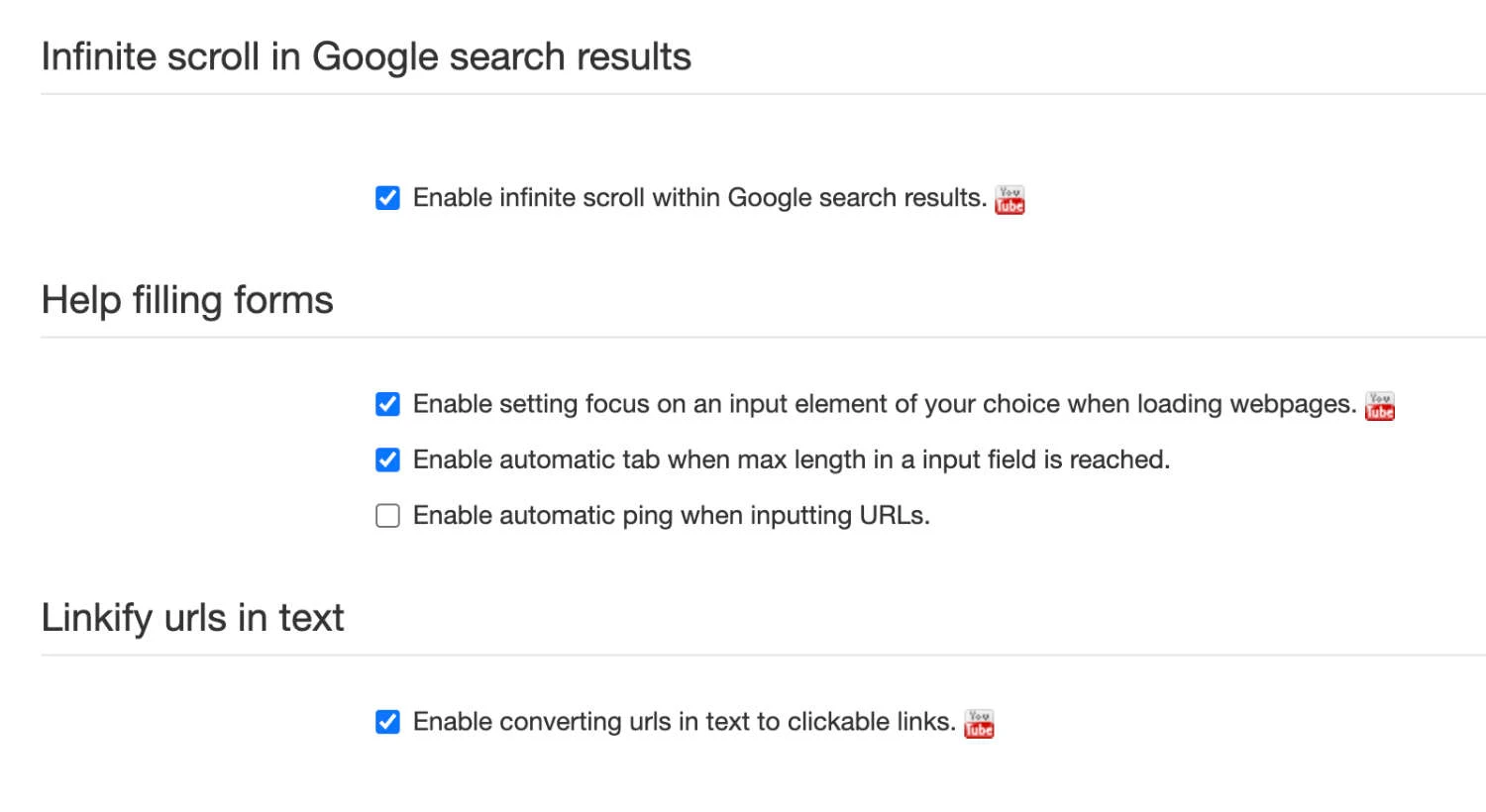 gInfinity Erweiterung mit Infinite Scroll in den Google-Suchergebnissen