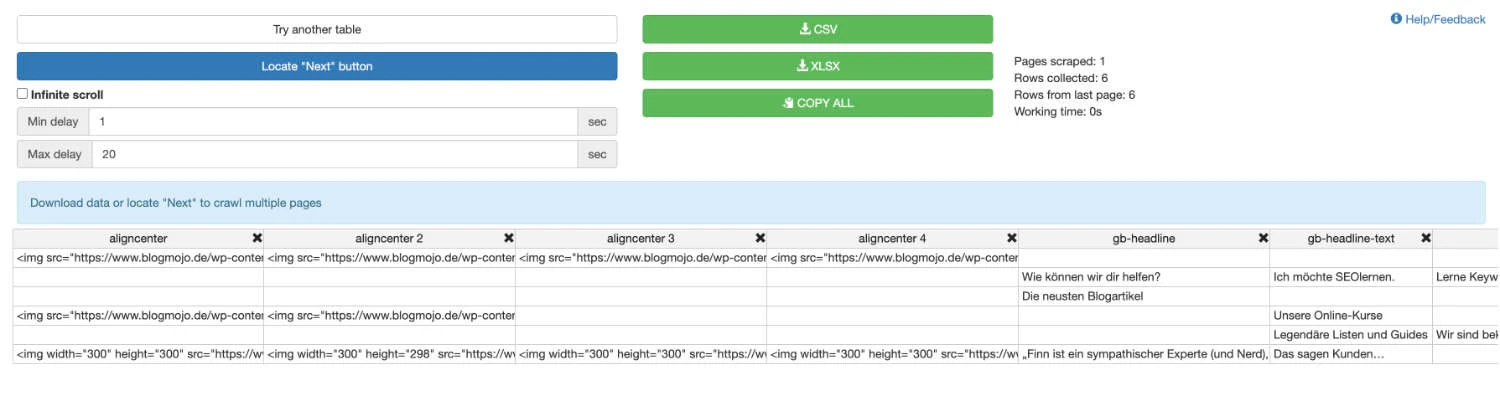 Instant Data Scraper