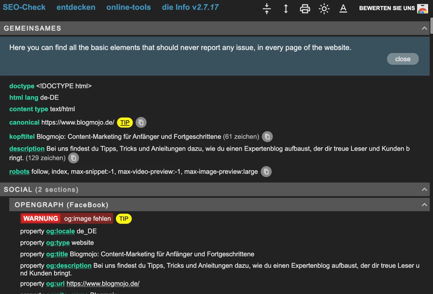 SEO Meta Inspector