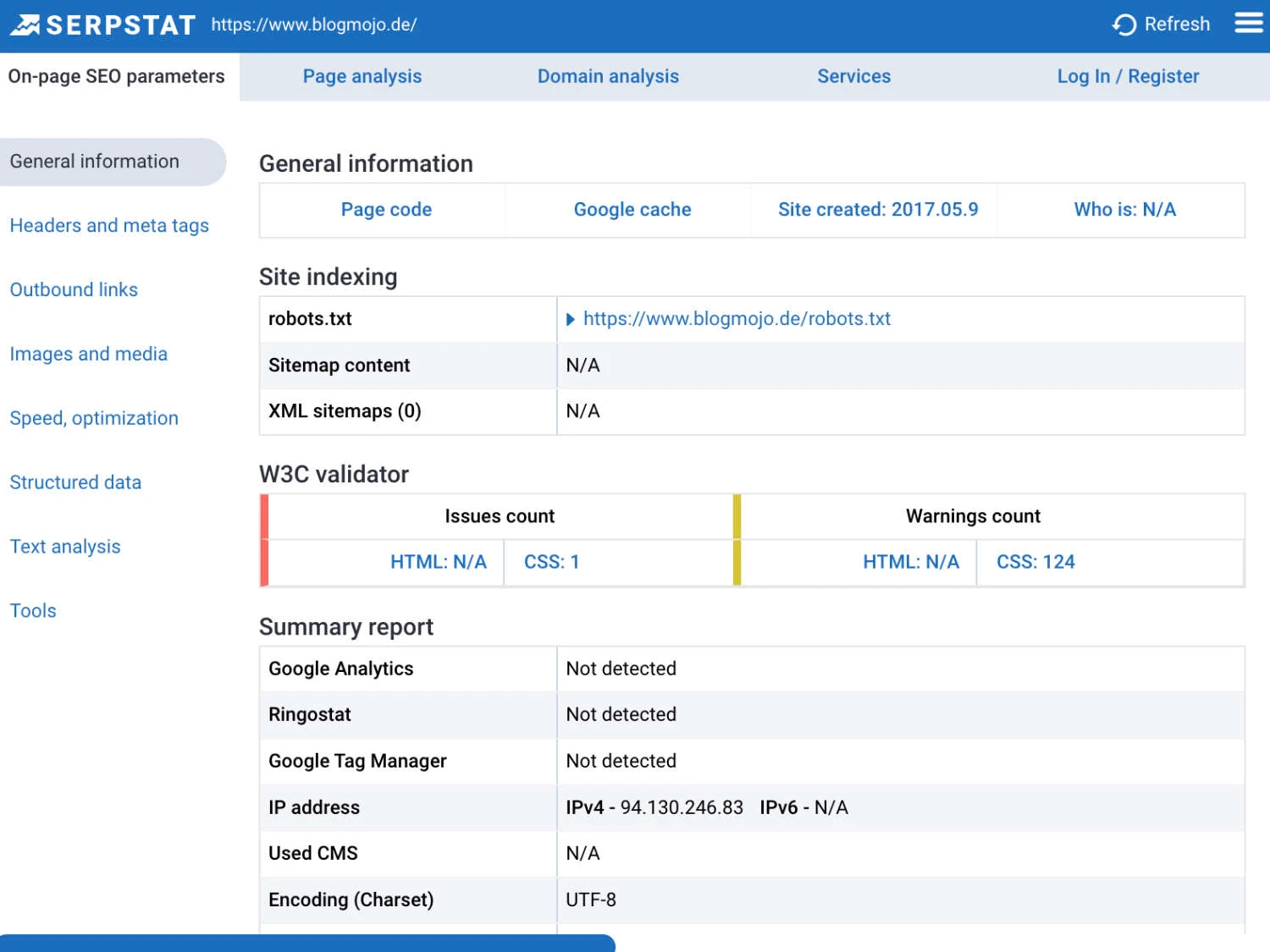 Serpstat SEO Checker