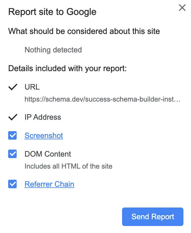 Suspicious Site Reporter