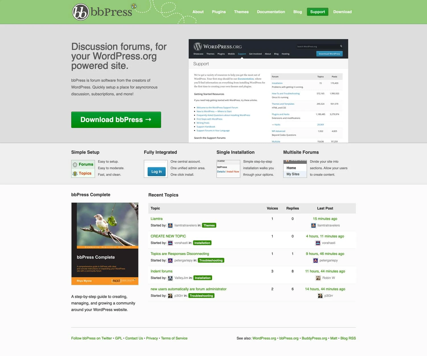 bbPress Backend