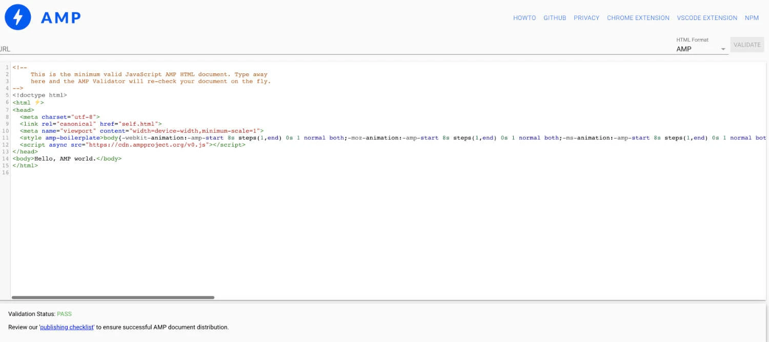 AMP Validator