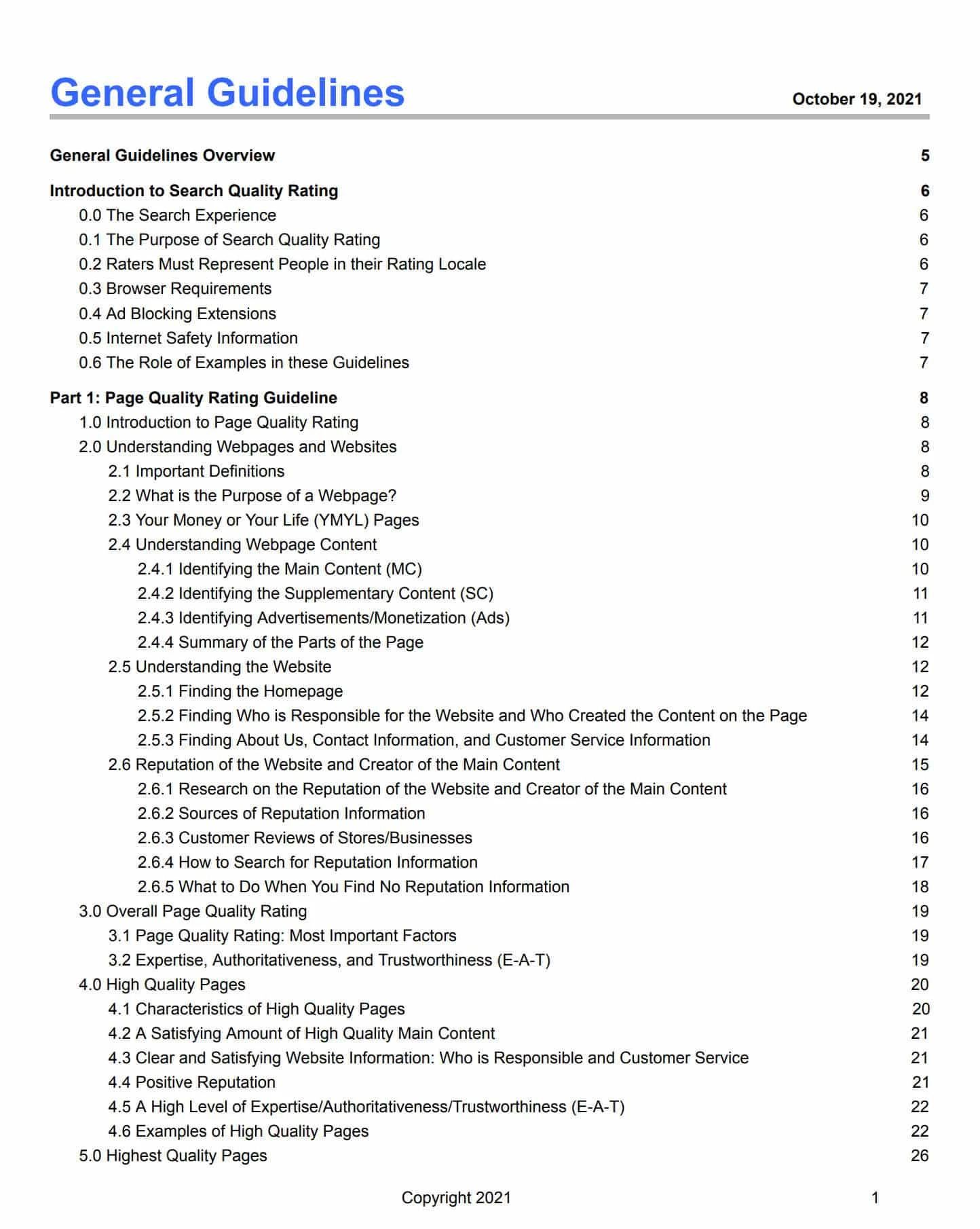 Search Quality Evaluator Guidelines